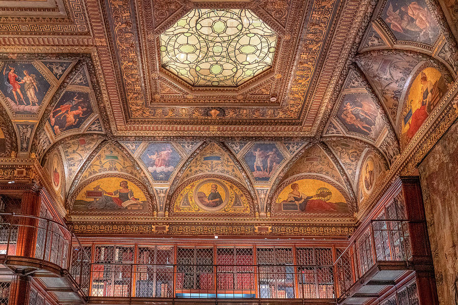 The Morgan Library Ceiling Photograph by Penny Polakoff