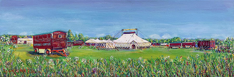 The Morning After The Hooley, Giffords Circus Painting by Seeables Visual Arts