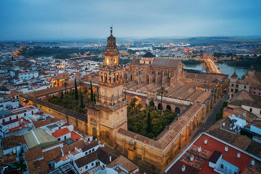 The Mosque-Cathedral of Cordoba aerial view Photograph by Songquan Deng