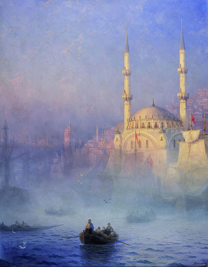 Abstract Painting - The mosque of Top-Kahne by Ivan Aivazovski by Mango Art