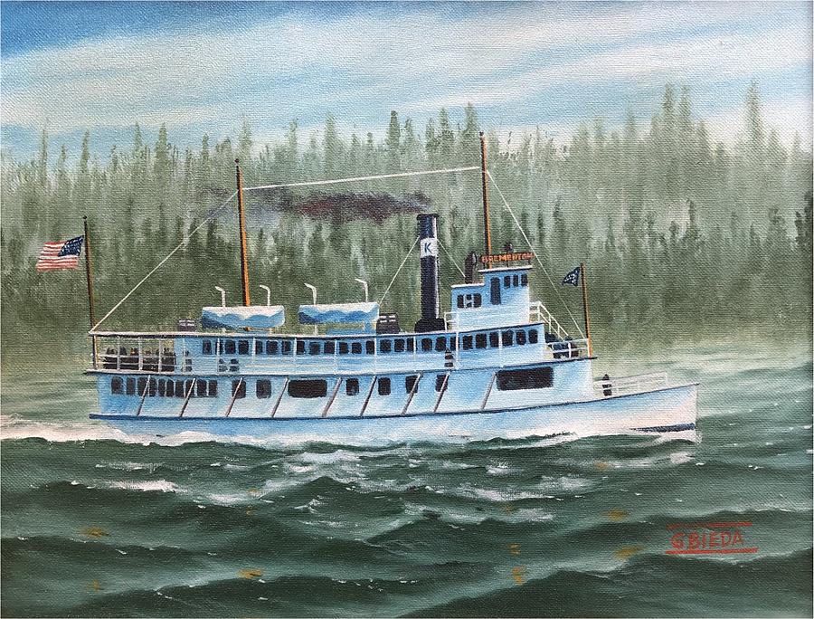 The Mosquito Fleet Ferry Bremerton Painting by George Bieda