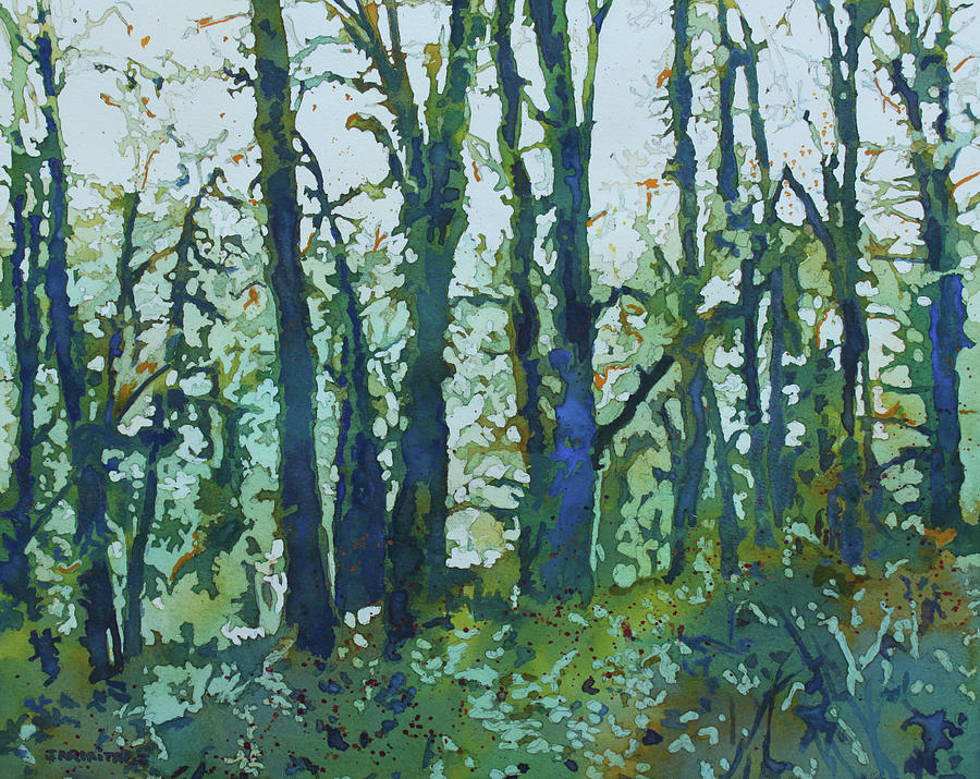 Tree Painting - The Mossy Edge by Jenny Armitage