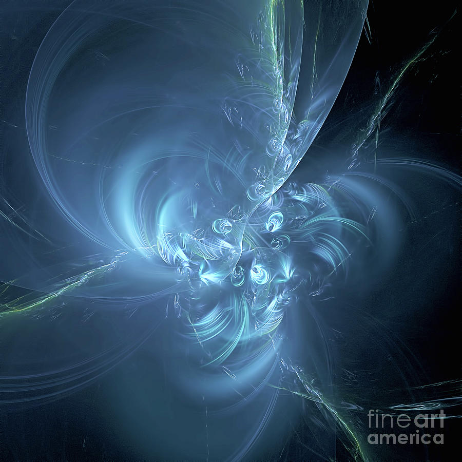 The Most Beautiful Blue Digital Art by Elisabeth Lucas - Pixels