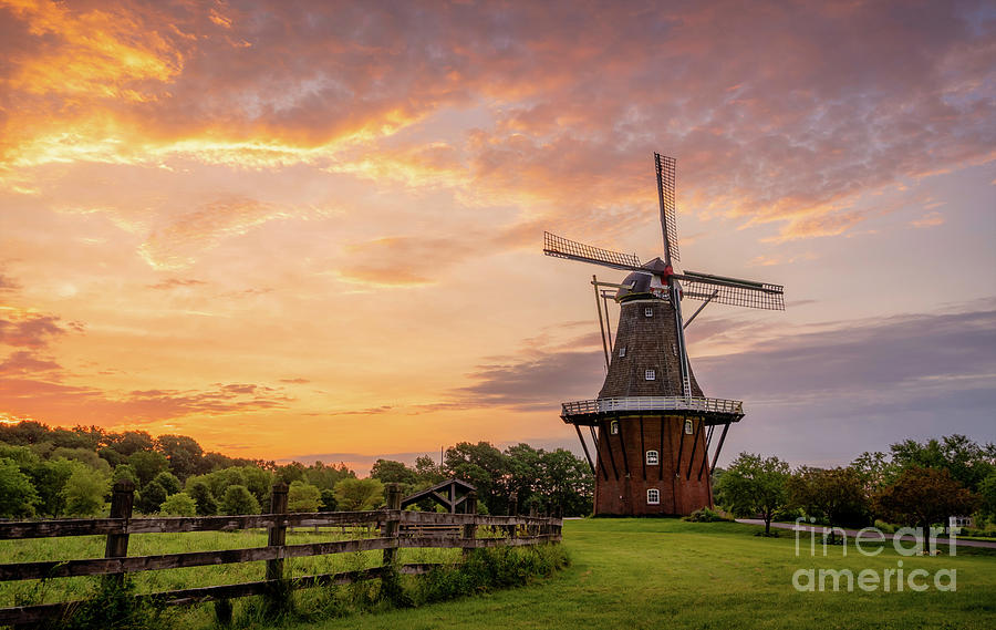 The Most Beautiful Sunrise at Windmill Island, Holland, Michigan Photograph by Liesl Walsh