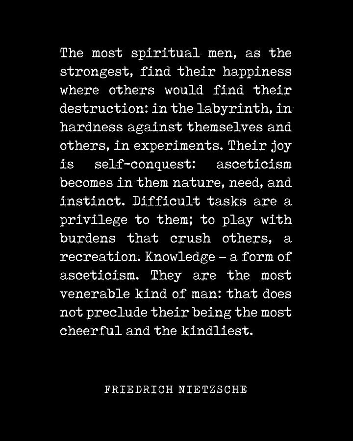 The most spiritual men - Friedrich Nietzsche Poem - Literature - Typewriter Print - Black Digital Art by Studio Grafiikka