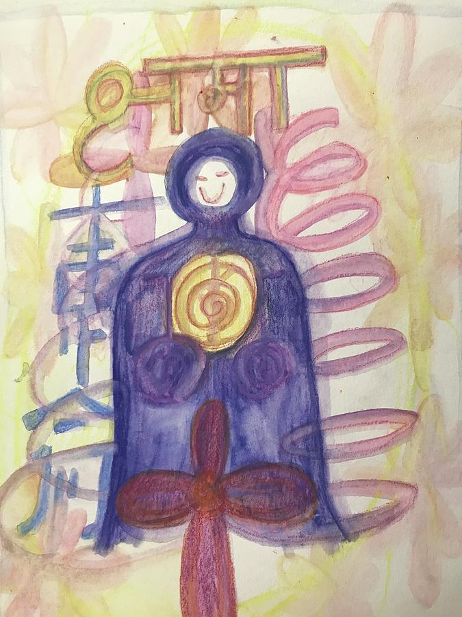 The Mother Healing Painting by Kat Kem Art