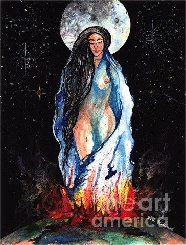 Planet Painting - The Mother Spirit by Rj Williams