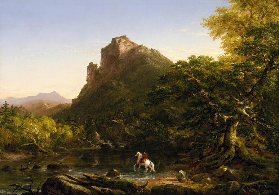 The Mountain Ford - Thomas Cole 1846 Painting by War Is Hell Store