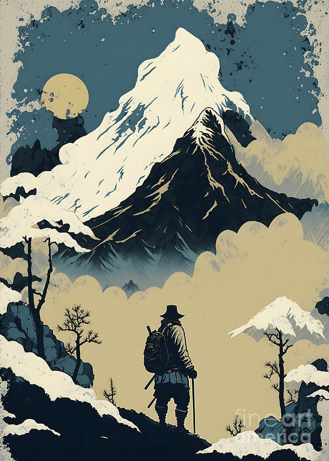 The mountain of the matterhorn Painting by Kun Funny - Pixels