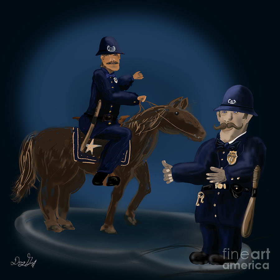 The Mounted Officer Digital Art by Doug Gist