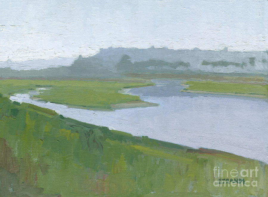 The Mouth, San Diego River, San Diego Painting by Paul Strahm