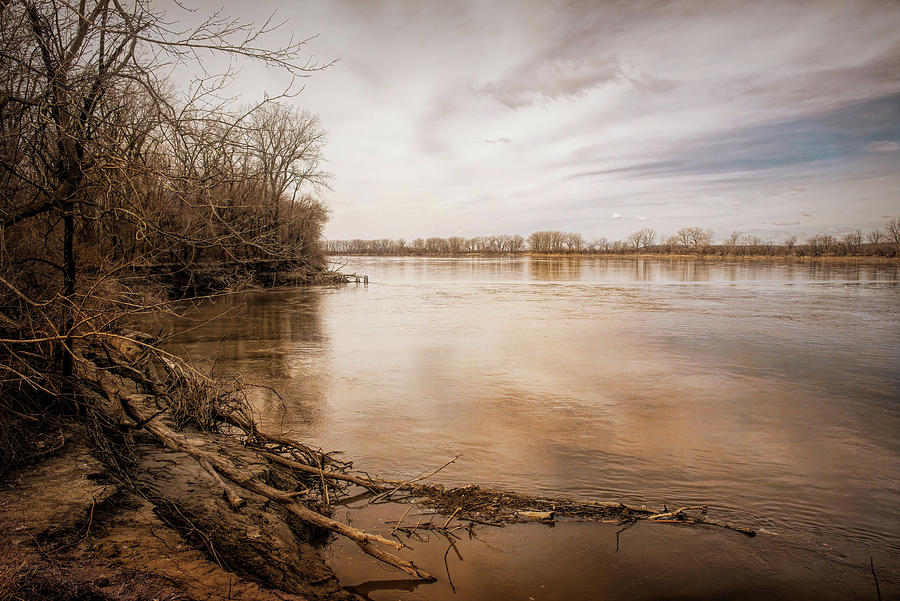 The Muddy Missouri Photograph by Linda Shannon Morgan