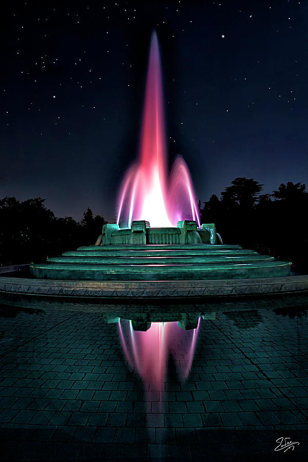 The Mulholland Fountain Photograph by Endre Balogh