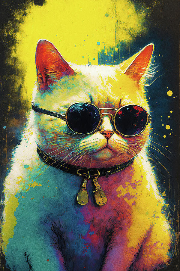 Munchkin Cat Watercolor Painting T-Shirt