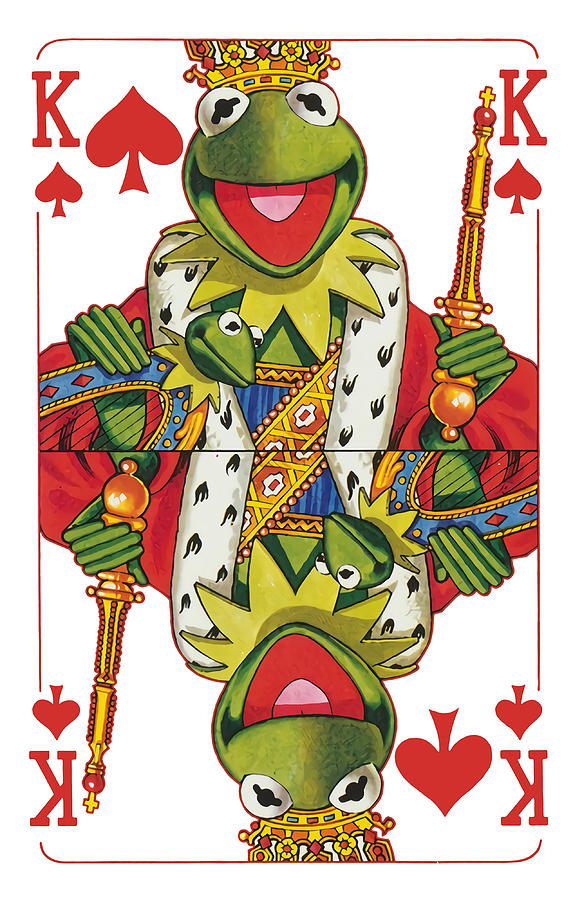 THE MUPPET KERMIT IS KING CARDS Poster nature Painting by Thompson