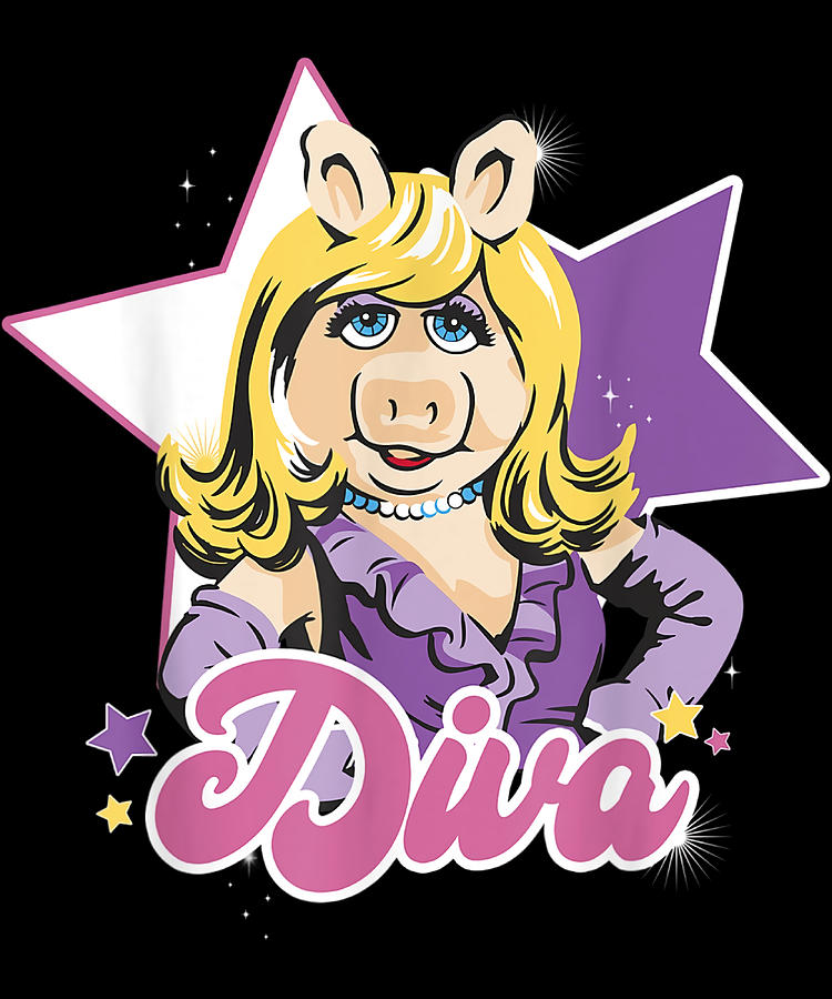 The Muppets Miss Piggy Diva Portrait Poster girl Painting by Mia Oscar ...