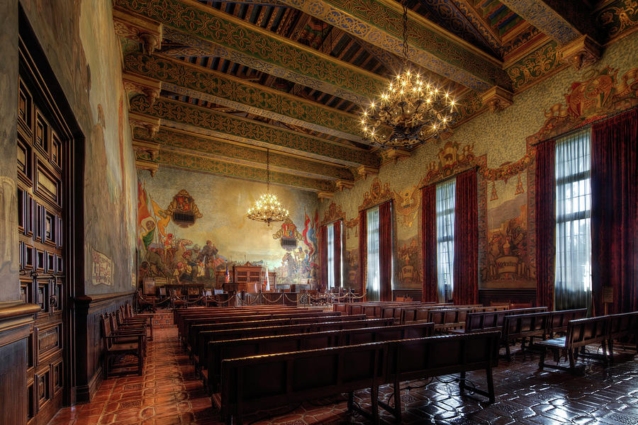 The Mural Room, Santa Barbara County Historic Courthouse Photograph by