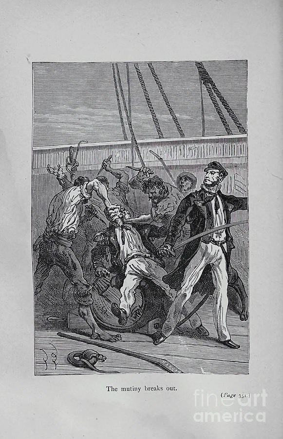 The mutiny breaks out w5 Drawing by Historic illustrations - Fine Art ...