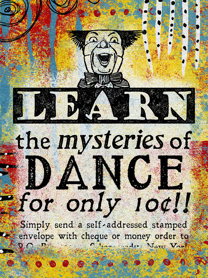 Vintage Mixed Media - The Mysteries of Dance by Flo Karp