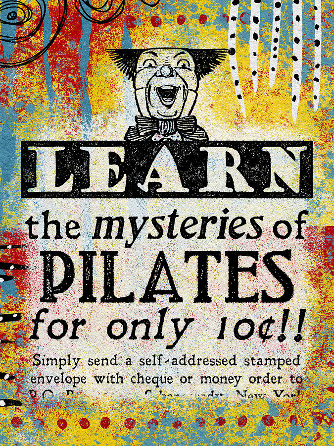 Vintage Mixed Media - The Mysteries of Pilates by Flo Karp