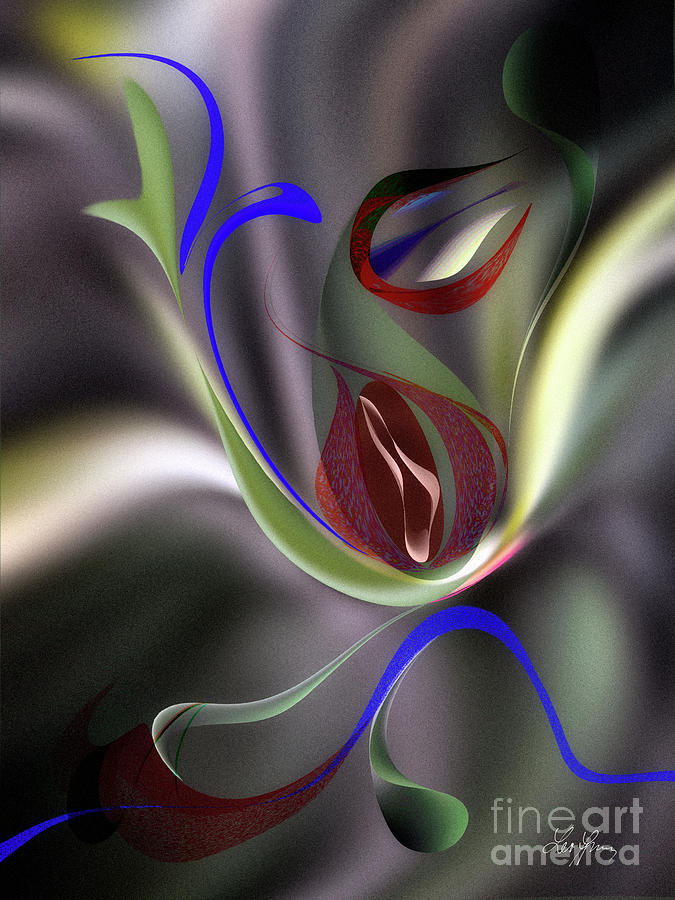 The Mystery Of The Shape Of Flowers Digital Art by Leo Symon