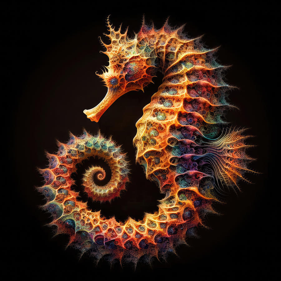 The Mystical Grace of the Hyper-Real Seahorse Photograph by Bill and Linda Tiepelman