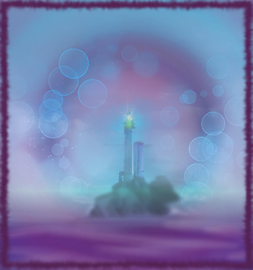Fantasy Digital Art - The mystical lighthouse by Don Ravi