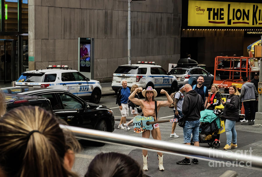 The Naked Cowboy Photograph by Suzanne Luft