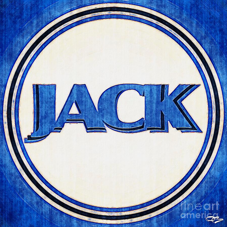 The Name Jack in Blue and White circular Name Design Weekender Tote Bag