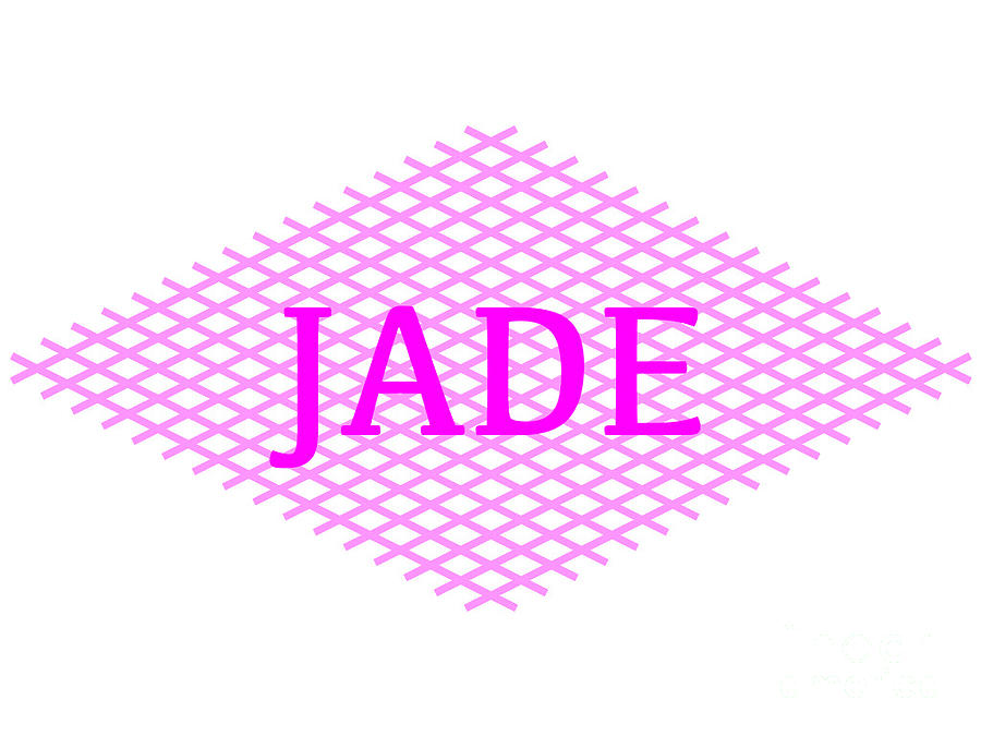 The Name Jade in a Pink Diamond Shape Design Digital Art by Douglas ...