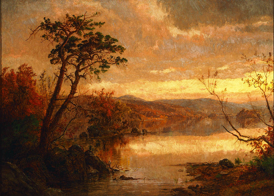 The Narrows at Lake George Painting by Jasper Francis Cropsey - Fine ...