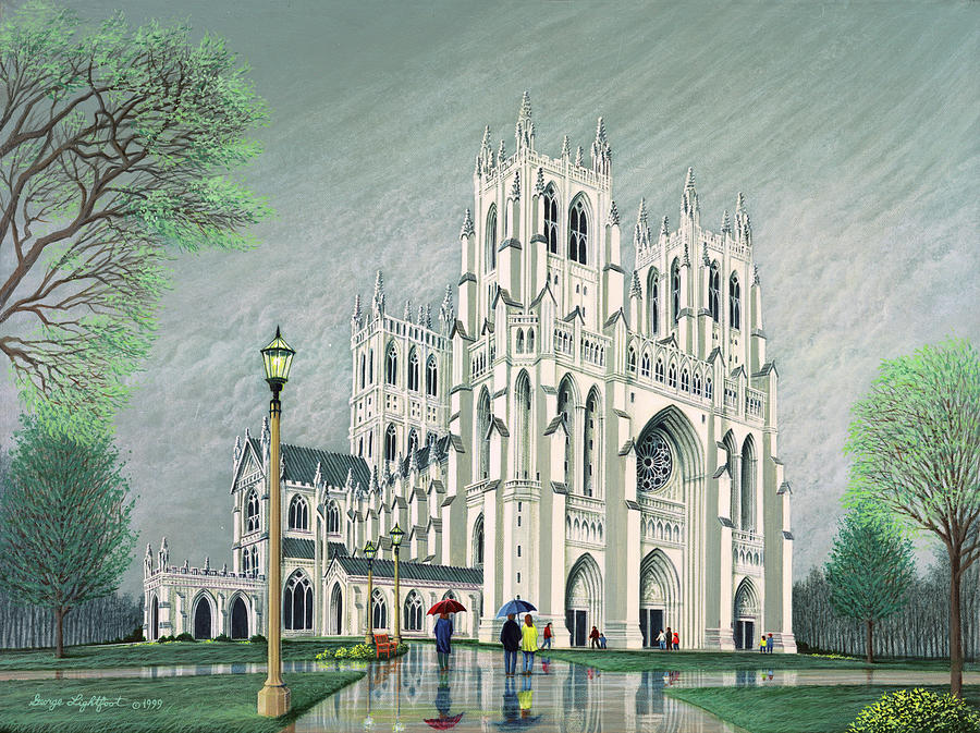 The National Cathedral. Painting by George Lightfoot