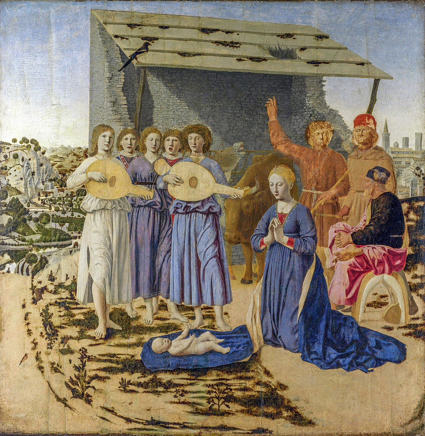 The Nativity by Piero della Francesca Painting by Piero della Francesca ...