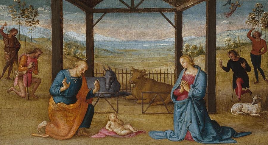 The Nativity Drawing by Pietro Perugino Italian - Pixels