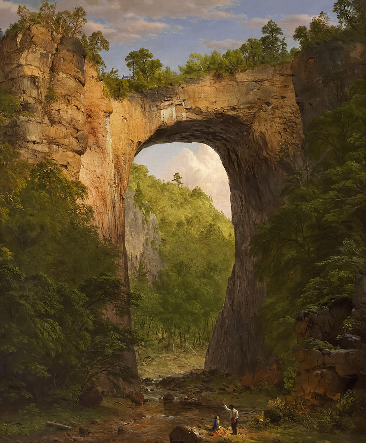 Frederic Edwin Church Painting - The Natural Bridge by Frederic Edwin Church by Mango Art