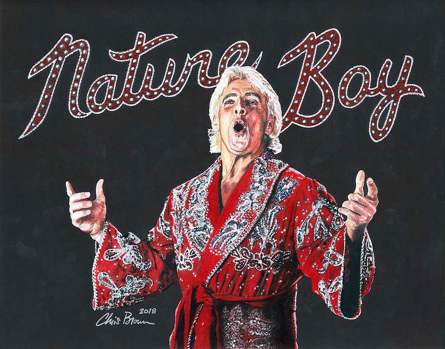 The Nature Boy - Ric Flair Drawing by Chris Brown