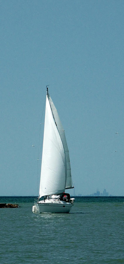 Full Mast Sailboat - St. Catharines Photograph by Kenneth Lane Smith