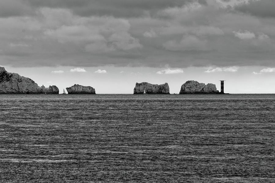The Needles Monochrome Photograph by Jeff Townsend