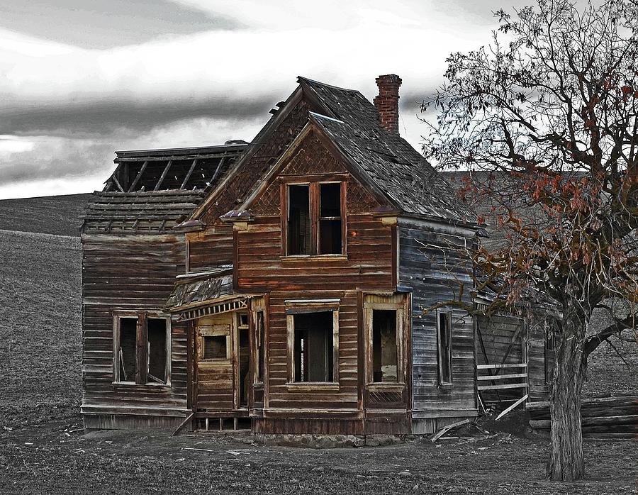 The Nelson House In Selective Color  Digital Art by Fred Loring