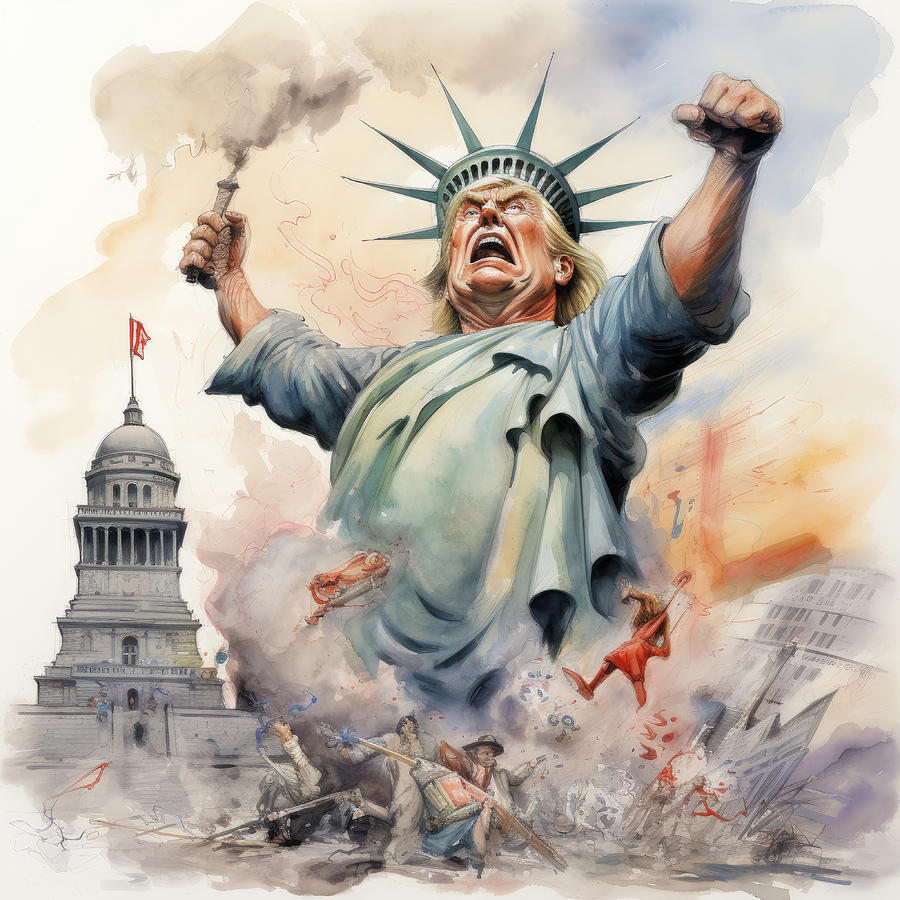 Donald Trump Painting - The new Gettysburg 2 by My Head Cinema
