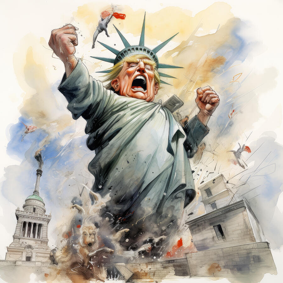 Donald Trump Painting - The new Gettysburg 3 by My Head Cinema