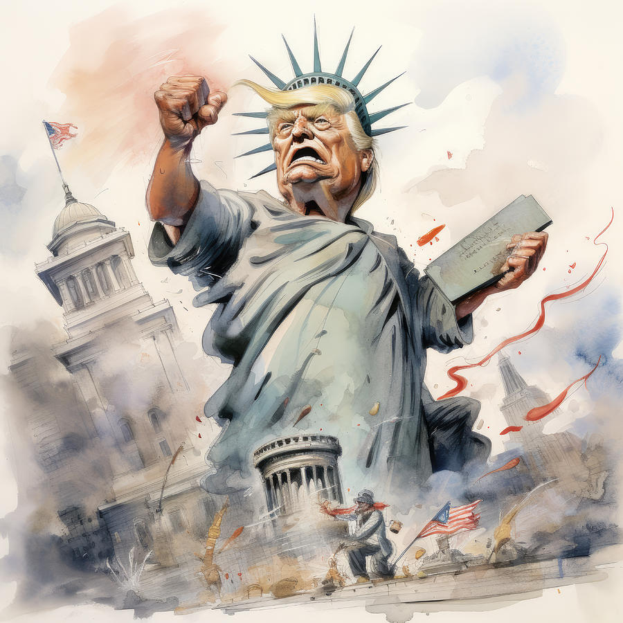 Donald Trump Painting - The new Gettysburg by My Head Cinema