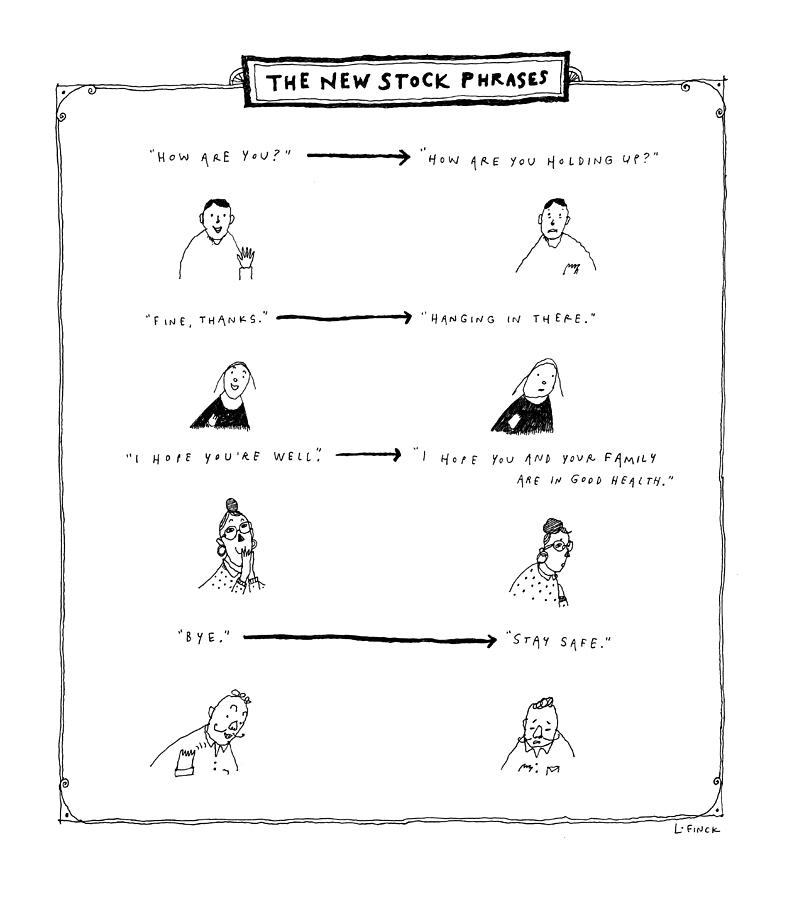 The New Stock Phrases Drawing by Liana Finck