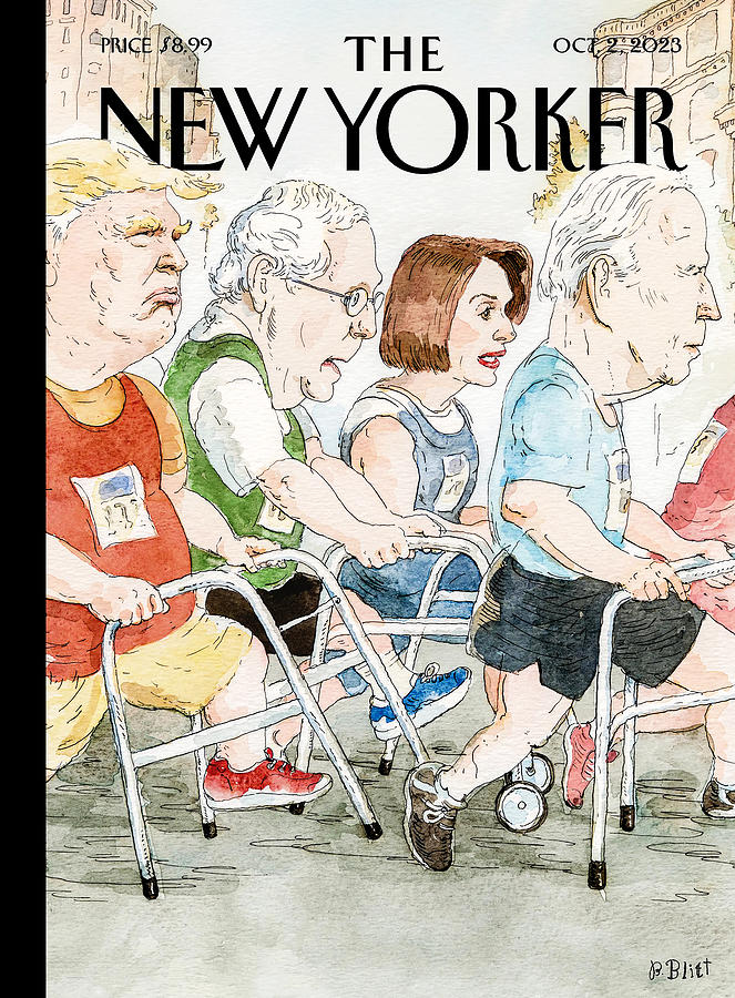 The New Yorker Magazine Cover, The Race for Office by Barry Blitt