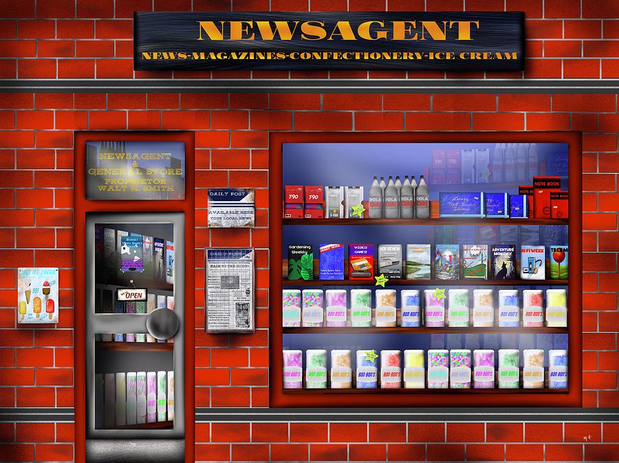 The Newsagent Painting by Mark Taylor