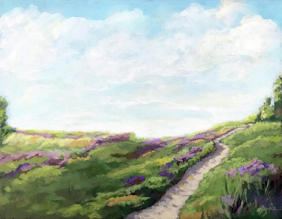 The Next Adventure - landscape painting Painting by Linda Apple