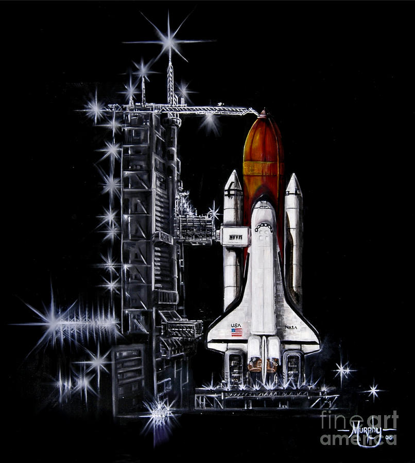 Shuttle Painting - The Night Before by Murphy Elliott