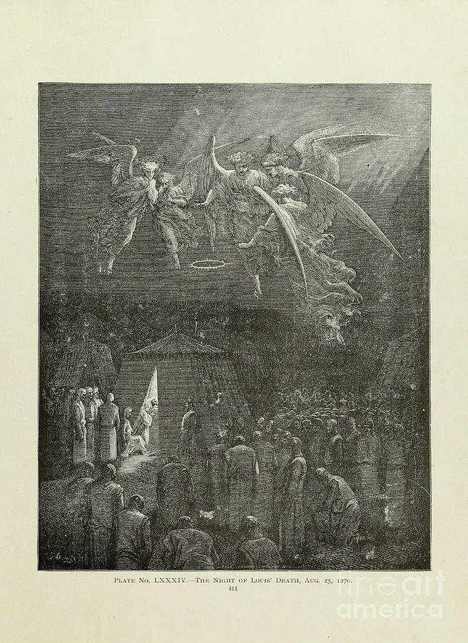 The night of Louis' Death Aug 25 1270 by Gustave Dore v1 Drawing by ...