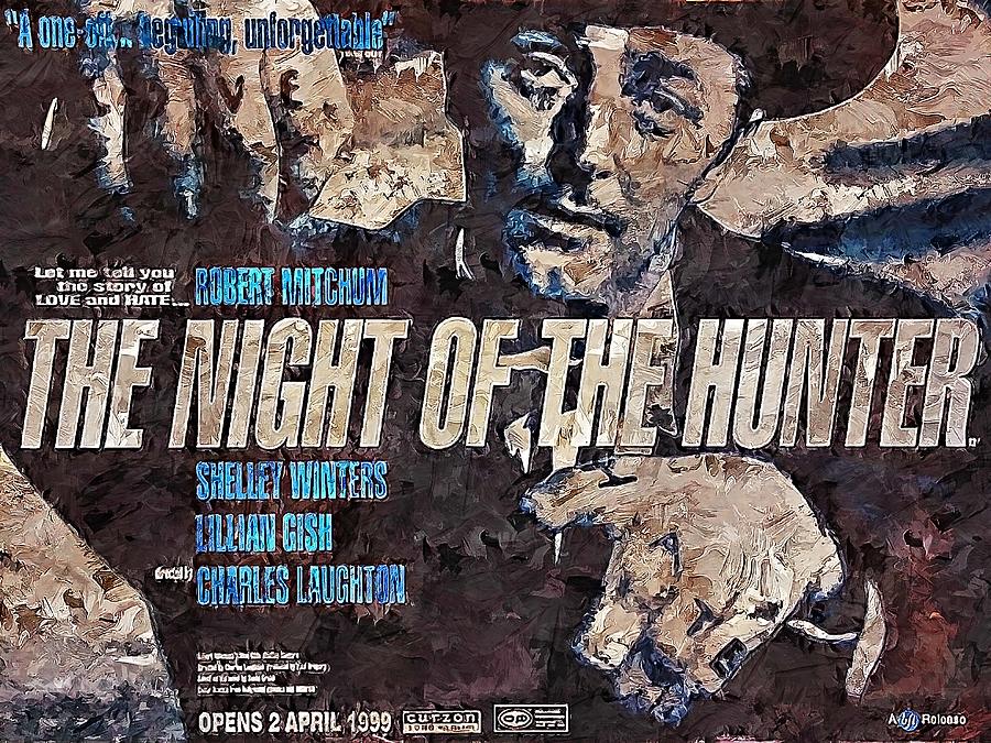 The Night of the Hunter Film posters Robert Mitchum tattoo