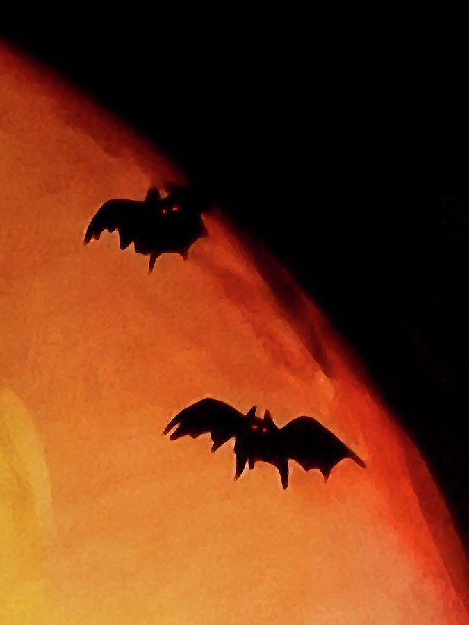 The Nightmare Before Christmas - Bats Painting by Marcello Cicchini
